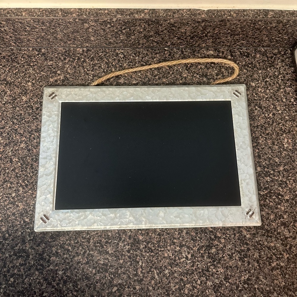Galvanized Framed Chalkboard